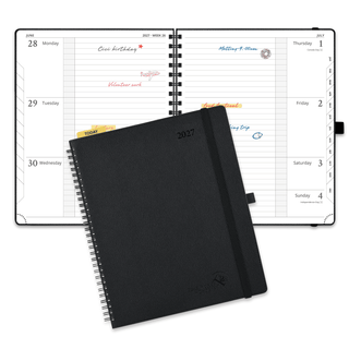 POPRUN 2027 Week Planner Black