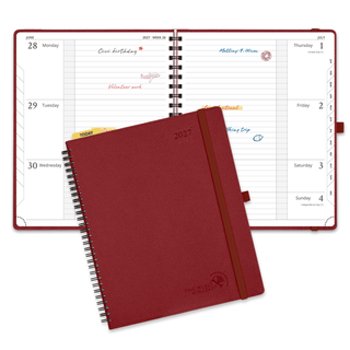 POPRUN 2027 Week Planner Burgundy