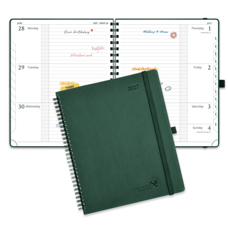 POPRUN 2027 Week Planner Forest Green