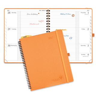 POPRUN 2027 Week Planner Orange