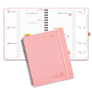 POPRUN 2027 Week Planner Soft Pink