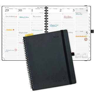 POPRUN 2026 Weekly Planner Black