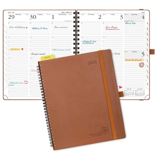 POPRUN 2026 Weekly Planner Brown