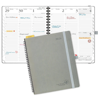 POPRUN 2026 Weekly Planner Gray