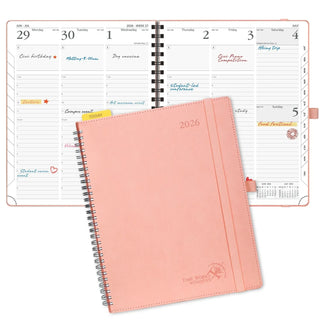 POPRUN 2026 Weekly Planner Pink