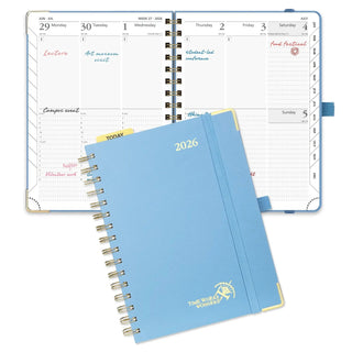 POPRUN 2026 Weekly Planner Haze Blue