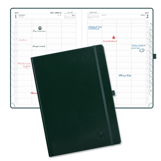 POPRUN 2027 Daily Planner Dark Green
