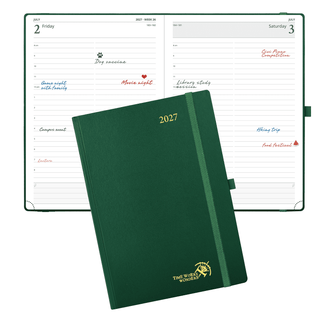 POPRUN 2027 Daily Planner Dark Green