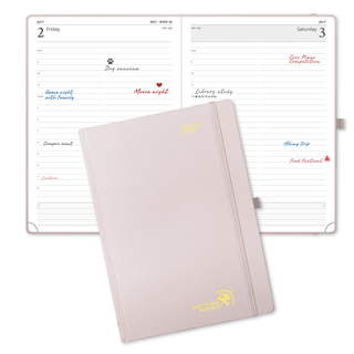 POPRUN 2027 Daily Planner Light Pink
