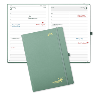 POPRUN 2027 Daily Planner Mid Night Green