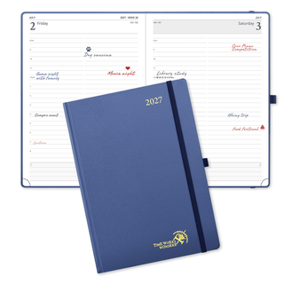 POPRUN 2027 Daily Planner Navy Blue