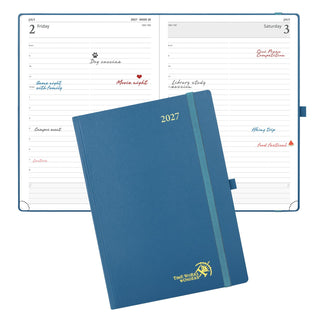 POPRUN 2027 Daily Planner Night Sky Blue