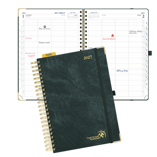 POPRUN 2027 Daily Planner Black Green