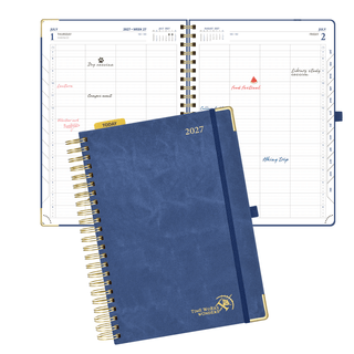 POPRUN 2027 Daily Planner Ink Blue