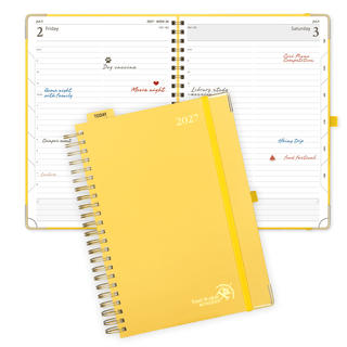 POPRUN 2027 Daily Planner Light Yellow