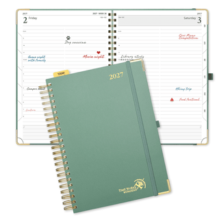 POPRUN 2027 Daily Planner Mid Night Green