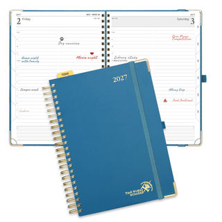 POPRUN 2027 Daily Planner Night Sky Blue