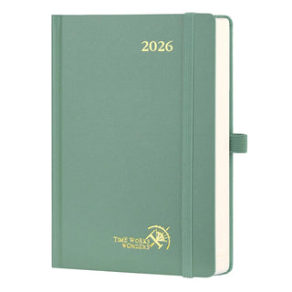 POPRUN 2026 Daily Planner Mid Night Green