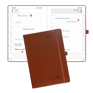 POPRUN 2027 Daily Planner Brown