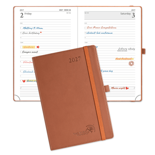 POPRUN 2027 Daily Planner Brown