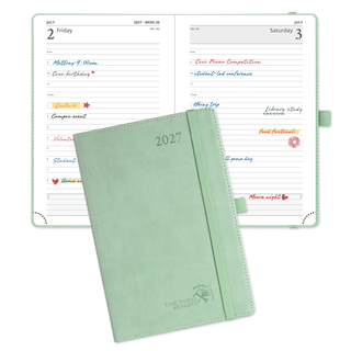 POPRUN 2027 Daily Planner Celadon Green