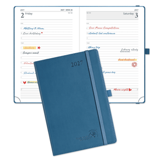 POPRUN 2027 Daily Planner Night Sky Blue