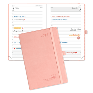 POPRUN 2027 Daily Planner Pink