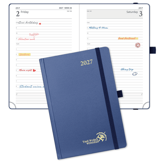 POPRUN 2027 Daily Planner Navy Blue