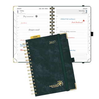 POPRUN 2027 Daily Planner Black Green