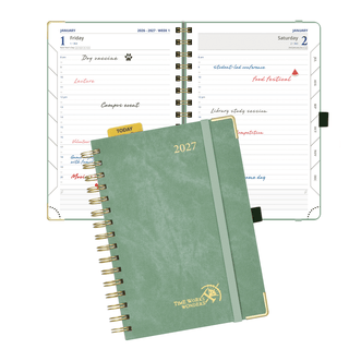 POPRUN 2027 Daily Planner Midnight Green