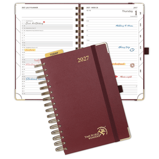 POPRUN 2027 Daily Planner Burgundy