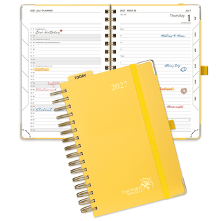 POPRUN 2027 Daily Planner Light Yellow