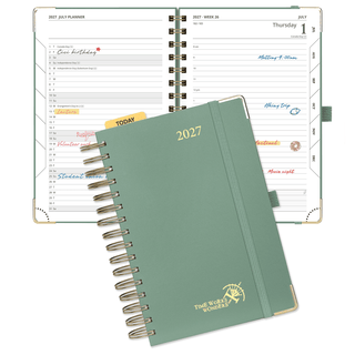 POPRUN 2027 Daily Planner Mid Night Green