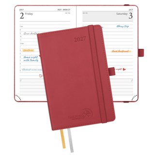POPRUN 2027 Daily Planner Burgundy
