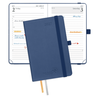 POPRUN 2027 Daily Planner Navy Blue