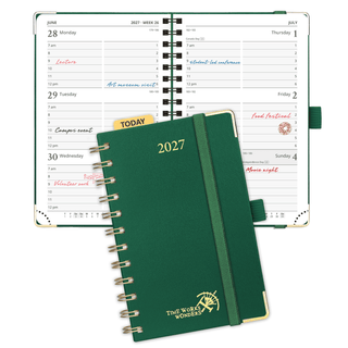POPRUN 2027 Week Planner Dark Green