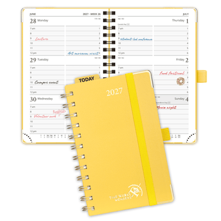 POPRUN 2027 Week Planner Light Yellow