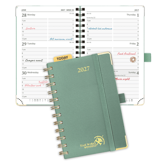 POPRUN 2027 Week Planner Mid Night Green