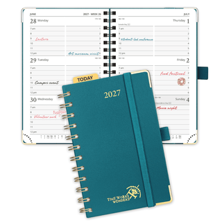 POPRUN 2027 Week Planner Pacific Green