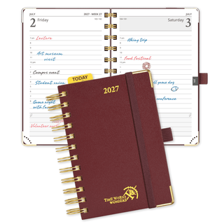 POPRUN 2027 Daily Planner Burgundy