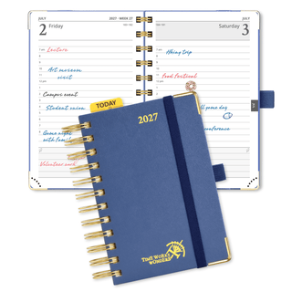 POPRUN 2027 Daily Planner Navy Blue