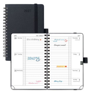 POPRUN 2027 Week Planner Black