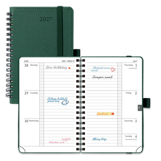 POPRUN 2027 Week Planner Forest Green