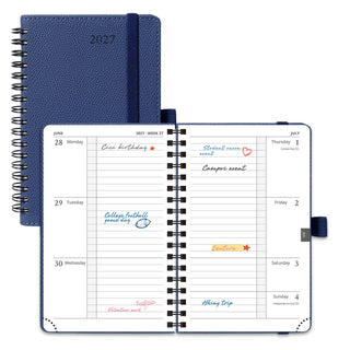 POPRUN 2027 Week Planner Navy Blue