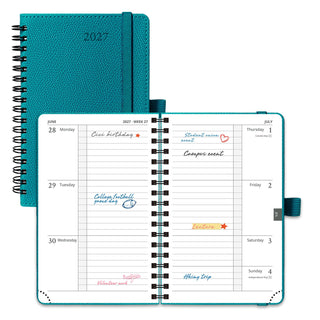 POPRUN 2027 Week Planner Pacific Green