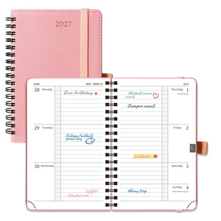 POPRUN 2027 Week Planner Soft Pink