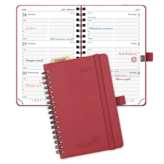 POPRUN 2027 Week Planner Burgundy