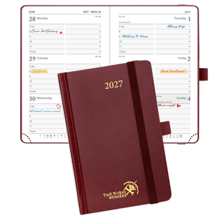 POPRUN 2027 Week Planner Burgundy