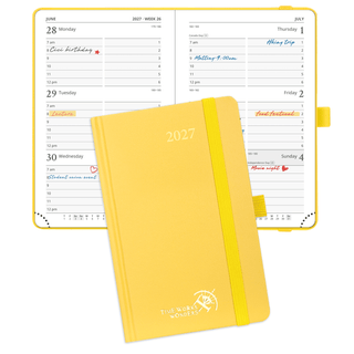 POPRUN 2027 Week Planner Light Yellow