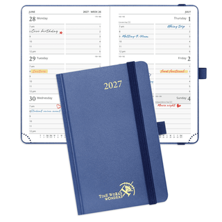 POPRUN 2027 Week Planner Navy Blue